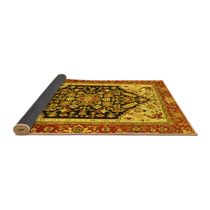 Sideview of Abstract Yellow Modern Rug, abs2892yw