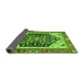 Sideview of Abstract Green Modern Rug, abs2892grn