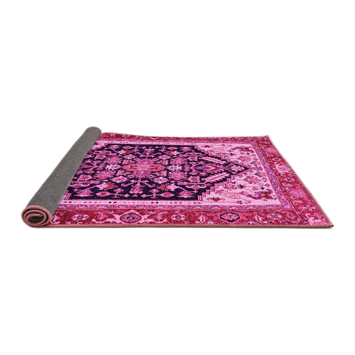 Sideview of Abstract Pink Modern Rug, abs2892pnk