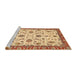 Sideview of Machine Washable Abstract Red Rug, wshabs2893