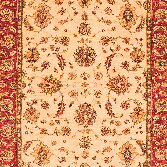 Machine Washable Oriental Orange Traditional Area Rugs, wshabs2893org