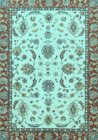 Oriental Light Blue Traditional Rug, abs2893lblu