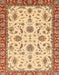 Machine Washable Abstract Red Rug, wshabs2893