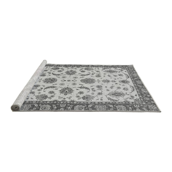 Sideview of Machine Washable Oriental Gray Traditional Rug, wshabs2893gry
