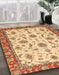 Abstract Red Oriental Rug in Family Room, abs2893