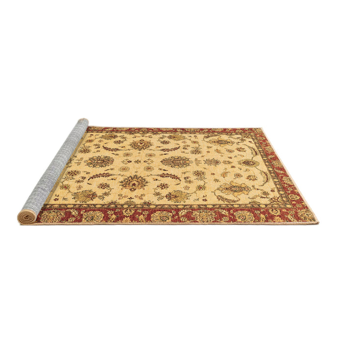 Sideview of Machine Washable Oriental Brown Traditional Rug, wshabs2893brn
