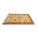 Sideview of Machine Washable Oriental Brown Traditional Rug, wshabs2893brn