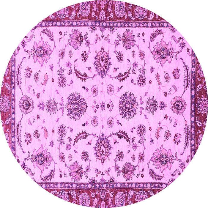 Round Oriental Purple Traditional Rug, abs2893pur