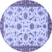 Round Oriental Blue Traditional Rug, abs2893blu