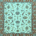 Square Oriental Light Blue Traditional Rug, abs2893lblu