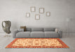 Machine Washable Oriental Orange Traditional Area Rugs in a Living Room, wshabs2893org