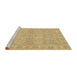 Sideview of Machine Washable Abstract Gold Rug, wshabs2894