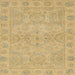 Square Machine Washable Abstract Gold Rug, wshabs2894