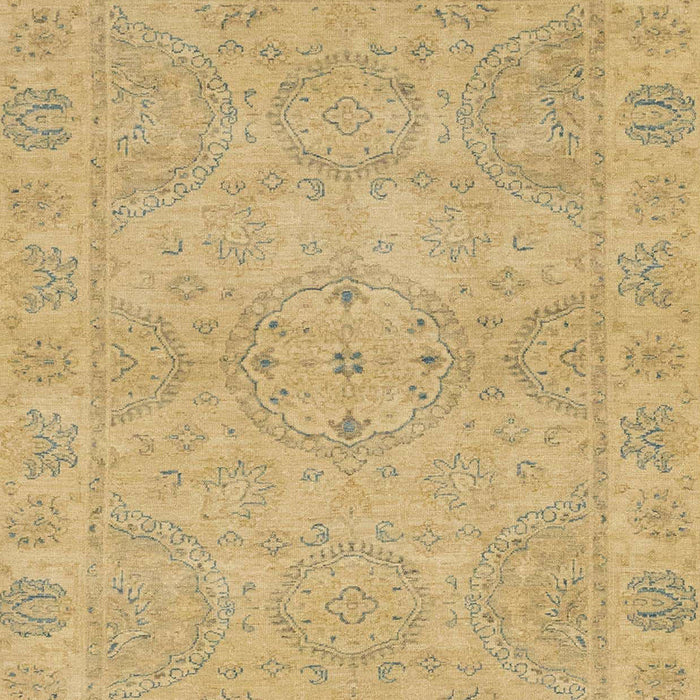 Machine Washable Abstract Gold Rug, wshabs2894