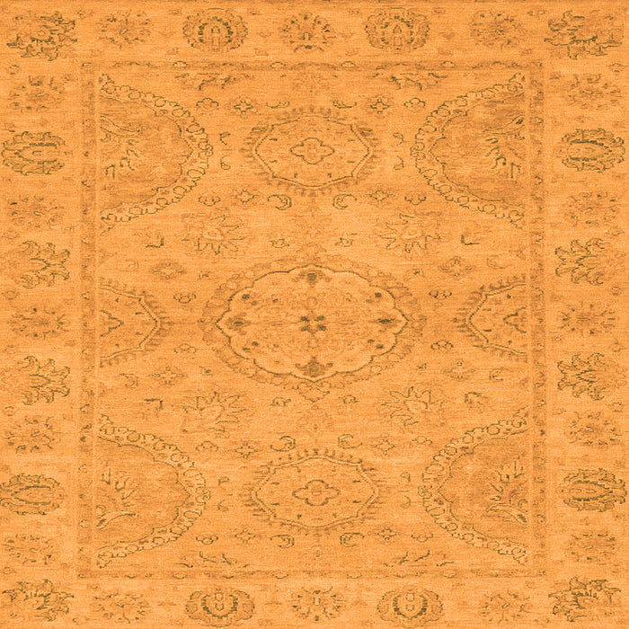 Square Machine Washable Oriental Orange Traditional Area Rugs, wshabs2894org