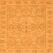 Square Machine Washable Oriental Orange Traditional Area Rugs, wshabs2894org