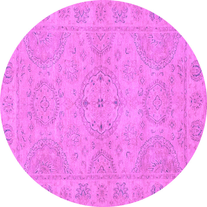 Round Oriental Purple Traditional Rug, abs2894pur