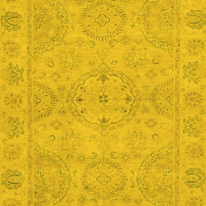 Machine Washable Oriental Yellow Traditional Rug, wshabs2894yw
