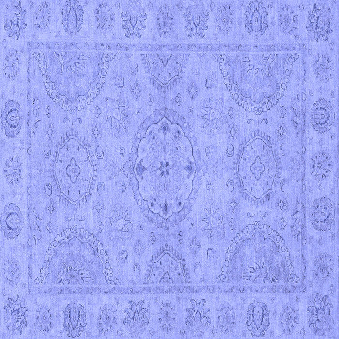 Square Machine Washable Oriental Blue Traditional Rug, wshabs2894blu