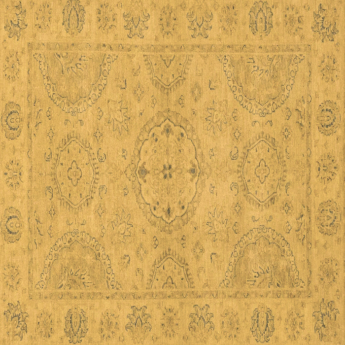 Square Machine Washable Oriental Brown Traditional Rug, wshabs2894brn