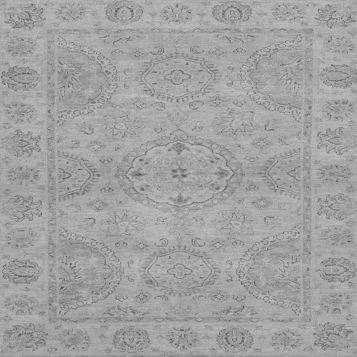 Square Machine Washable Oriental Gray Traditional Rug, wshabs2894gry