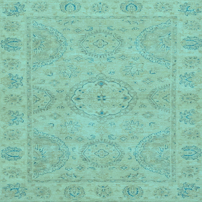 Square Oriental Light Blue Traditional Rug, abs2894lblu
