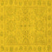 Square Oriental Yellow Traditional Rug, abs2894yw