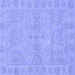 Square Oriental Blue Traditional Rug, abs2894blu