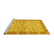 Sideview of Machine Washable Oriental Yellow Traditional Rug, wshabs2895yw