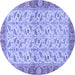 Round Oriental Blue Traditional Rug, abs2895blu