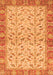 Machine Washable Oriental Orange Traditional Area Rugs, wshabs2895org