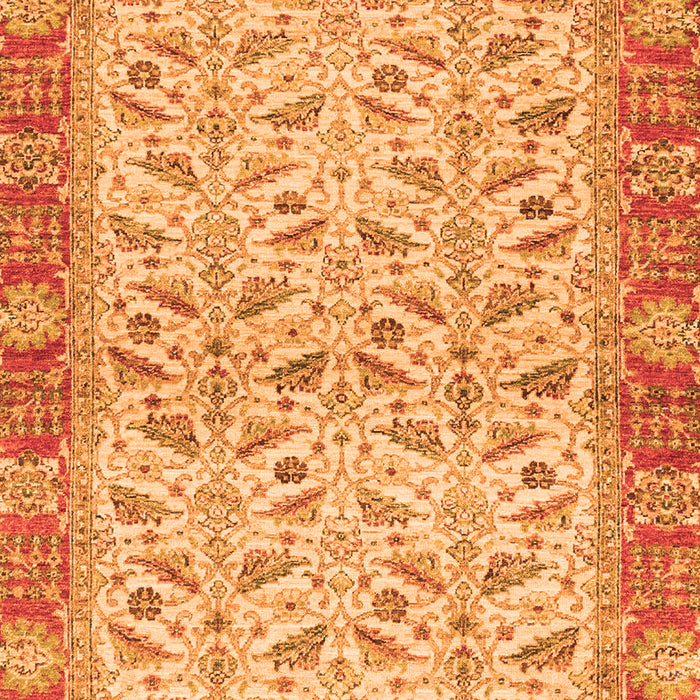 Machine Washable Oriental Orange Traditional Area Rugs, wshabs2895org