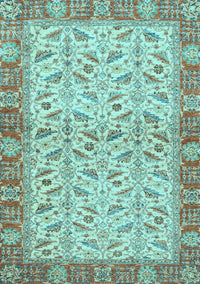 Oriental Light Blue Traditional Rug, abs2895lblu