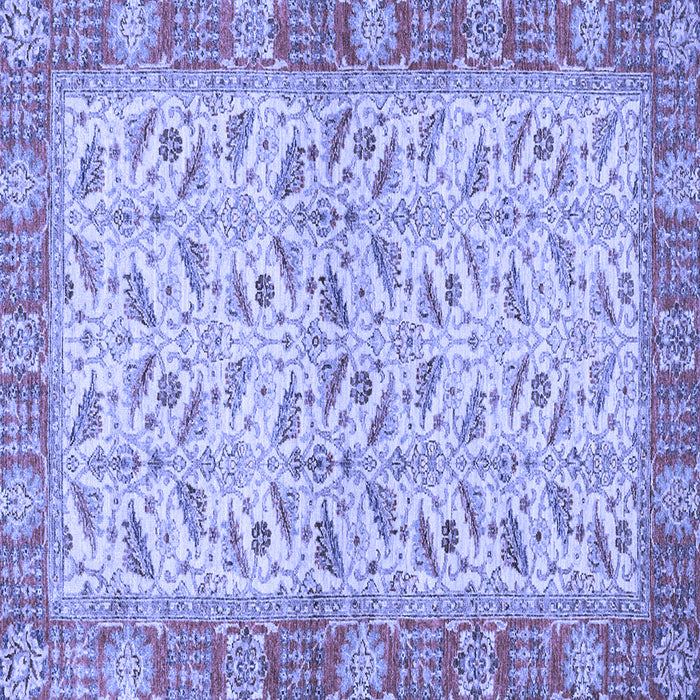 Square Machine Washable Oriental Blue Traditional Rug, wshabs2895blu