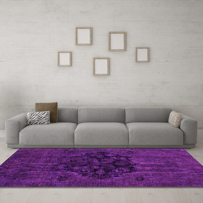 Machine Washable Abstract Pink Modern Rug in a Living Room, wshabs2896pnk