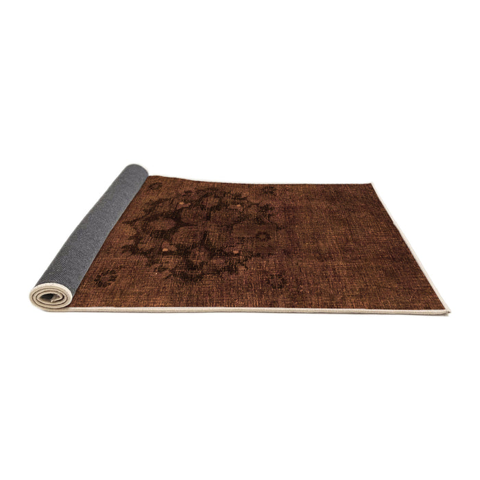 Sideview of Abstract Orange Modern Rug, abs2896org