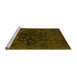 Sideview of Machine Washable Abstract Yellow Modern Rug, wshabs2896yw