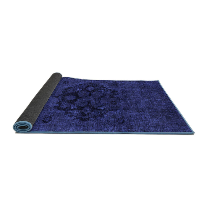Sideview of Abstract Blue Modern Rug, abs2896blu