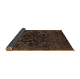 Sideview of Abstract Brown Modern Rug, abs2896brn