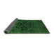 Sideview of Abstract Green Modern Rug, abs2896grn