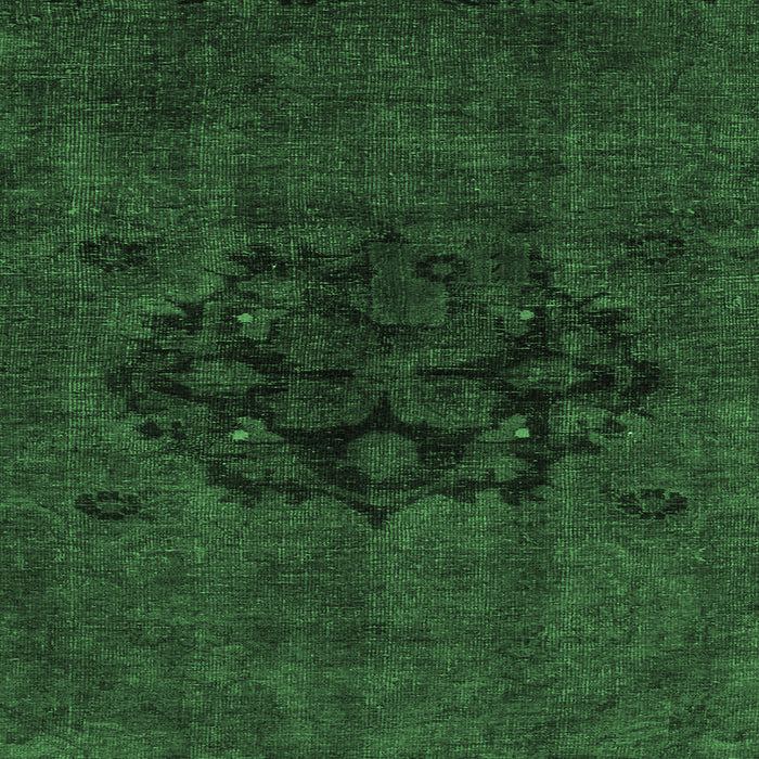 Square Machine Washable Abstract Emerald Green Modern Area Rugs, wshabs2896emgrn