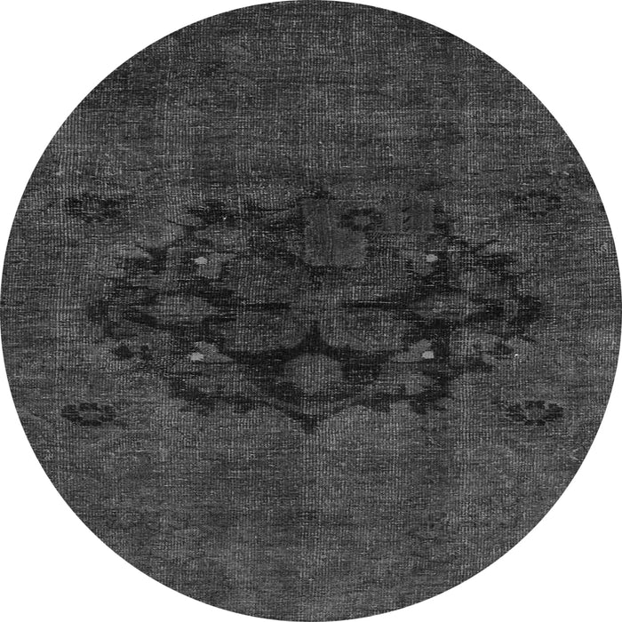 Round Machine Washable Abstract Gray Modern Rug, wshabs2896gry