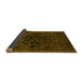 Sideview of Abstract Yellow Modern Rug, abs2896yw