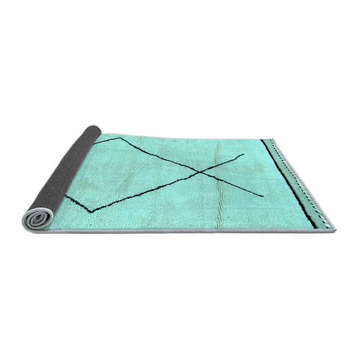 Sideview of Solid Light Blue Modern Rug, abs2897lblu