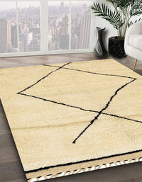 Abstract Sun Yellow Solid Rug, abs2897