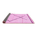 Sideview of Solid Pink Modern Rug, abs2897pnk