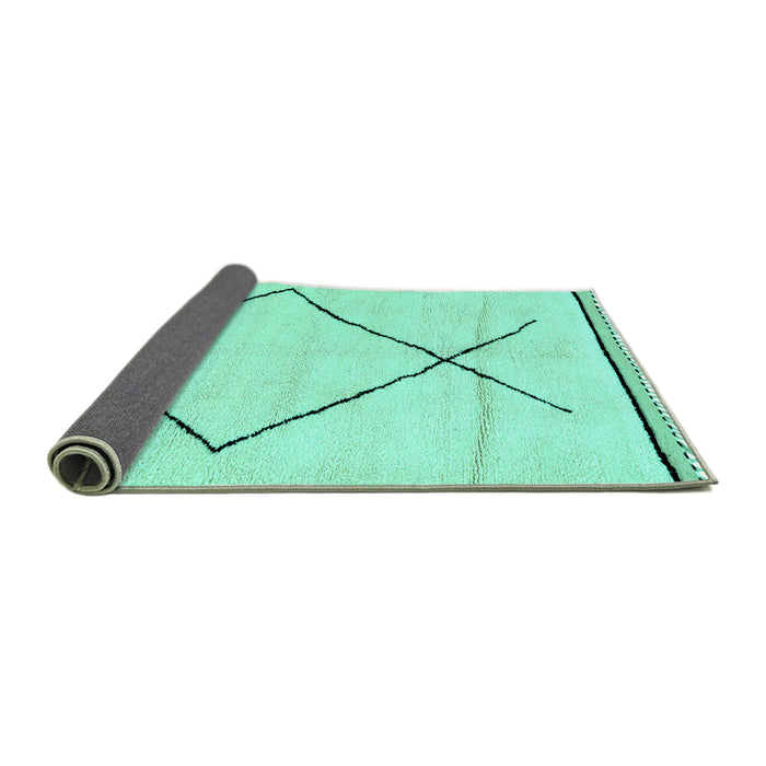 Sideview of Solid Turquoise Modern Rug, abs2897turq