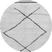 Round Solid Gray Modern Rug, abs2897gry