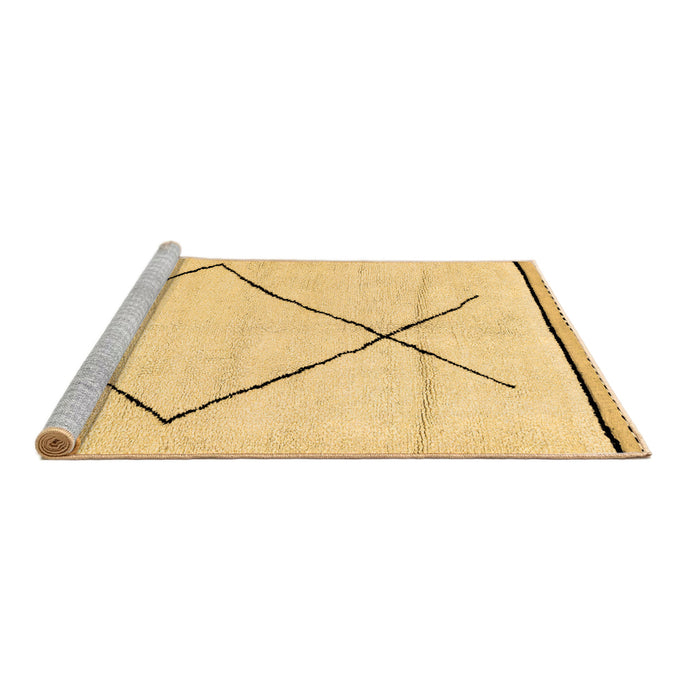 Sideview of Machine Washable Solid Brown Modern Rug, wshabs2897brn