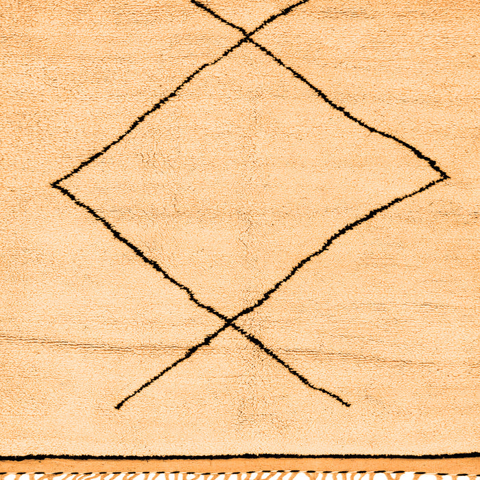 Square Solid Orange Modern Rug, abs2897org